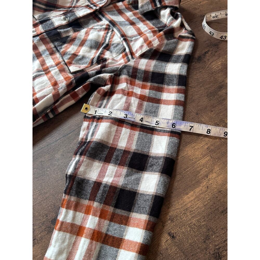 Women’s Organic Cotton Americana Lightweight Fall Plaid Flannel Button Down - Picture 7 of 9